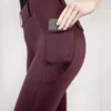 FAGER EQUESTRIAN teli szilikonos lovagló leggings Loui Burgundy - Image 6