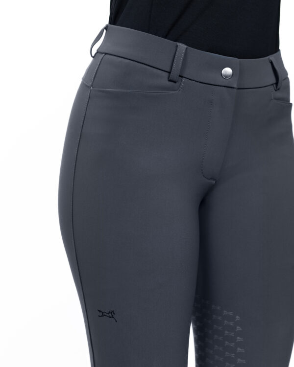 Fager Equestrian szilikon térdfoltos lovaglónadrág Erica Supreme Dark Grey - Image 7