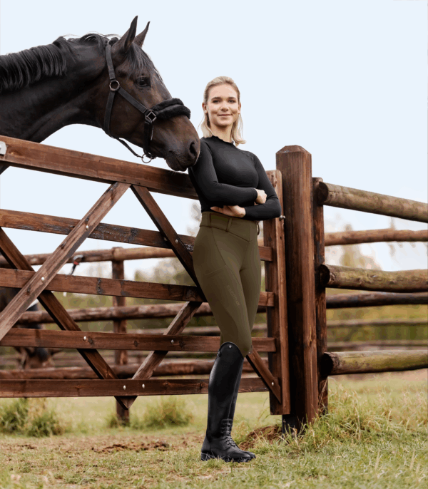 ELT téli lovagló leggings Rena Green Brown - Image 3