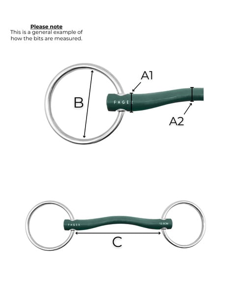 Fager nyelvkerülős merev csikózabla Andrea - Image 3