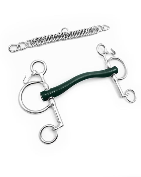 Fager nyelvkerülős merev rövid karú pelham zabla Andrea 20 mm - Image 5