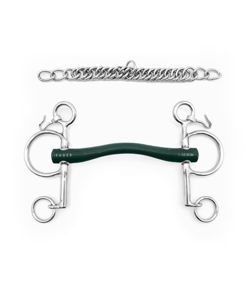 Fager nyelvkerülős merev rövid karú pelham zabla Andrea 20 mm - Image 6